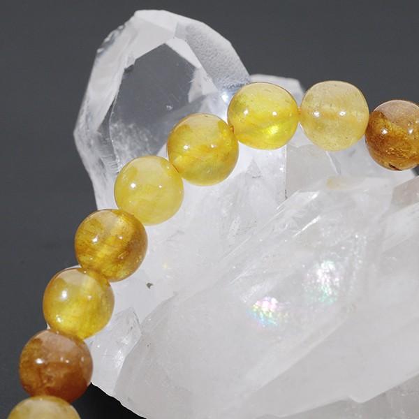 イエローサファイア ブレスレット 7.3mm 17.5cm 誕生石 9月 天然石