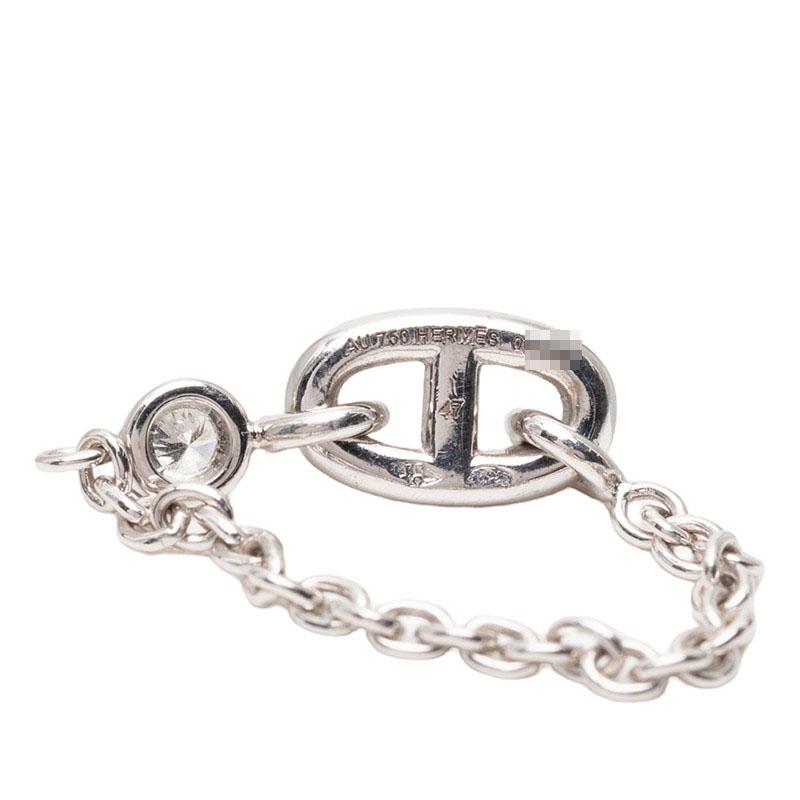 HERMES（エルメス） シルバー K18WG ホワイトゴールド ダイヤ0.06ct