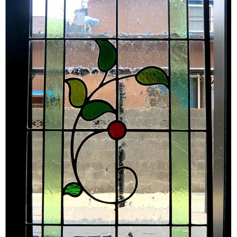 送料無料 リーフ 葉 モチーフの ステンドグラスパネル 窓 ドア 壁 用