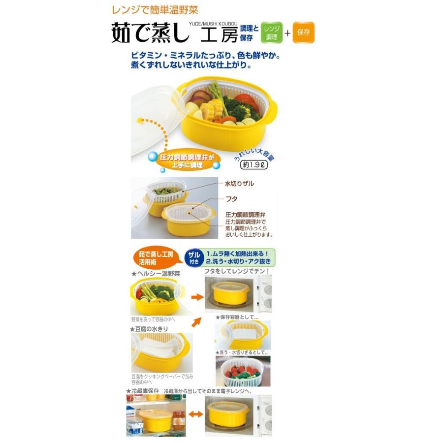 イモタニ 茹で蒸し工房 YK-600 レンジ調理器 : グラスゴー - 通販