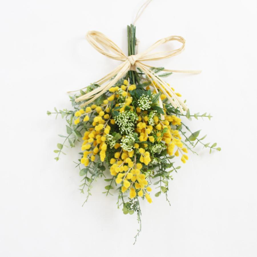 ミモザ リース スワッグリース 造花 アーティフィシャルフラワー