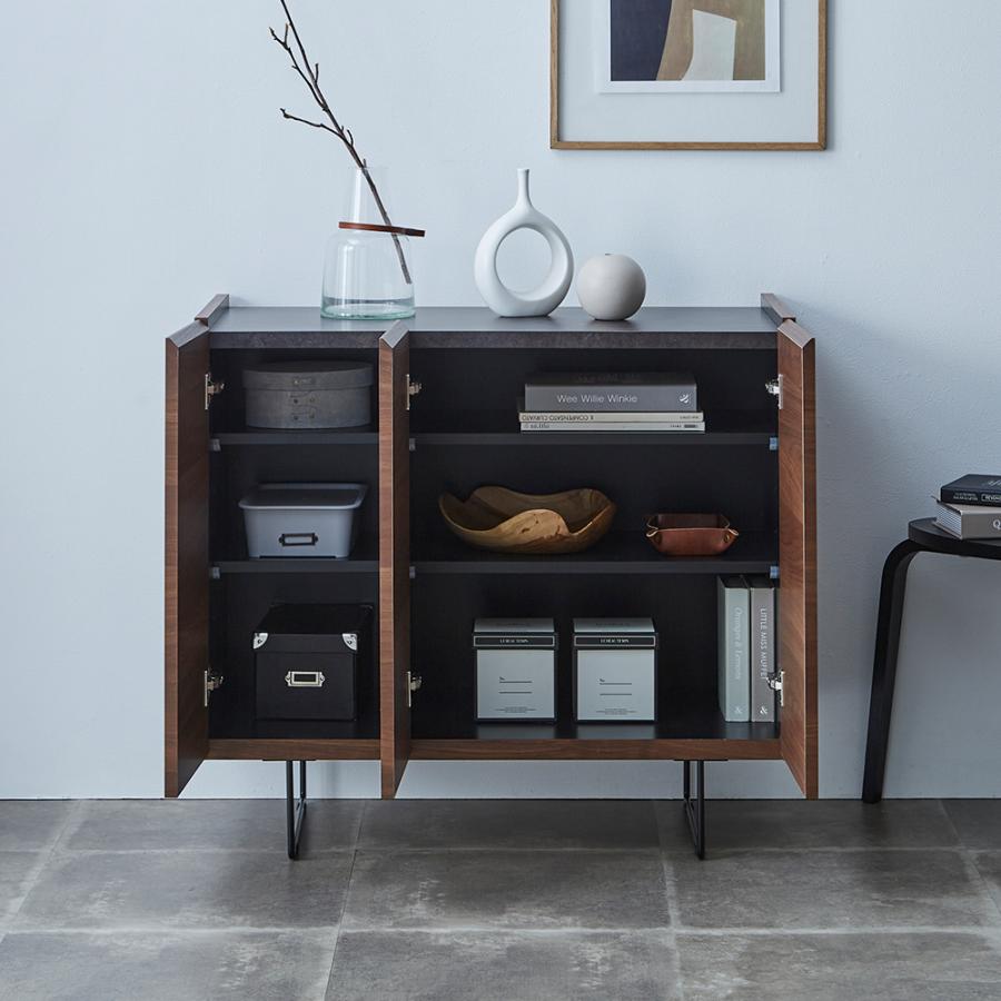 爆買 サイドボード キャビネット 90cm 開き扉 国産 収納棚 完成品