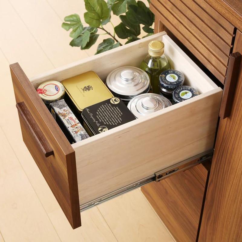 Cタイプ レンジ台＋レンジ台＋両扉食器棚 180cm幅 WAK ウォーナット