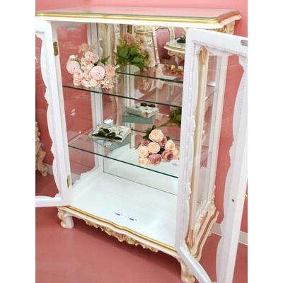 ロココ調 パリジーノ ガラスキャビネット 送料無料・開梱サービス付