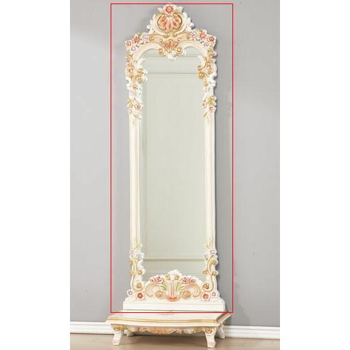 ロココ調 壁掛け 高さ164cm パリジーノ 姿見 ミラー 送料無料鏡 ロココ