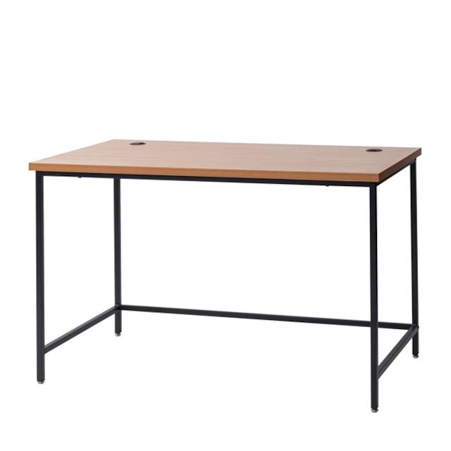 黒アイアンの脚のシンプルなデスク 120cm幅 カジュアル モダン 北欧