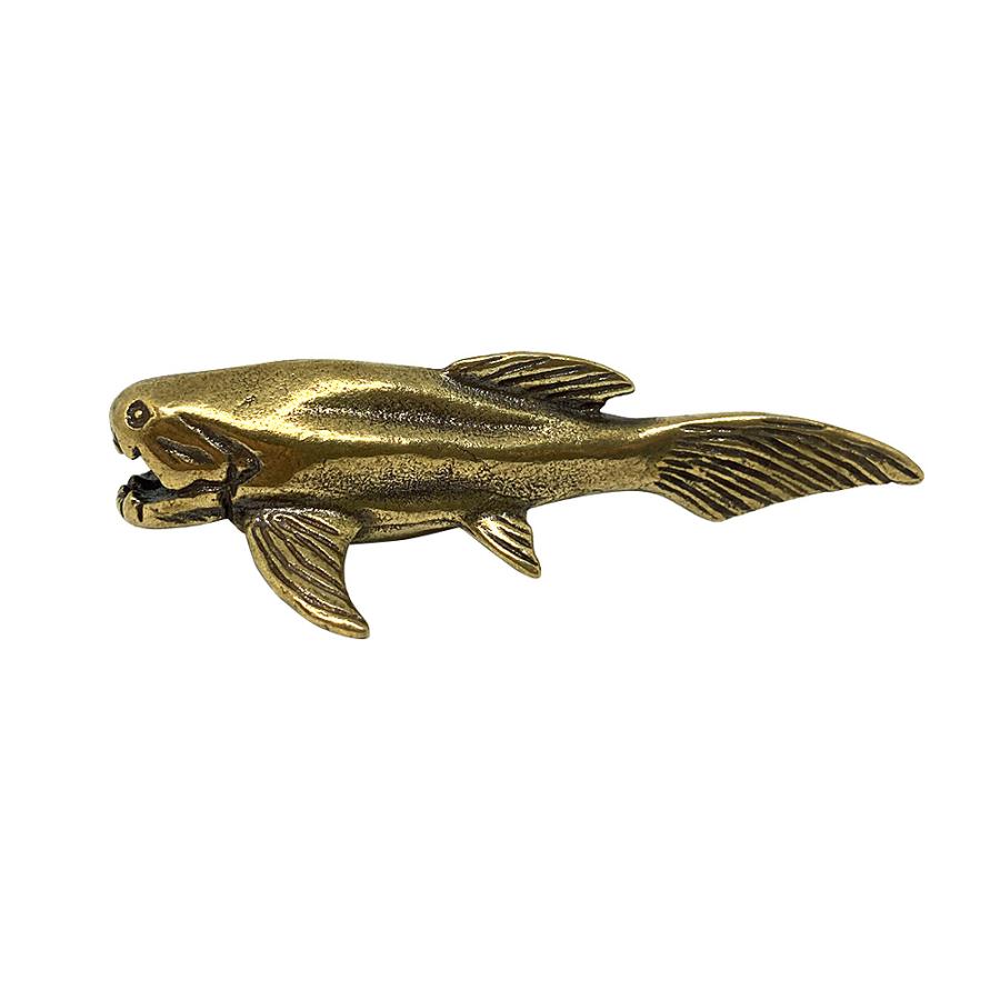 ダンクルオステウス 甲冑魚 古代魚 ブラス 真鍮製 置き物 オブジェ