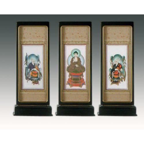 自立型掛軸 アルテマイスター スタンド掛軸 各宗派ご本尊脇侍セット 黒