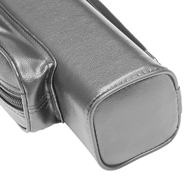 ビリヤードキューケース 黒ブラック/茶/クロコダイル調 【2バット×2