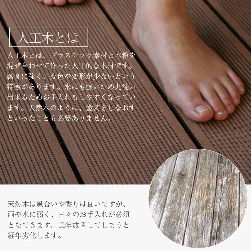 ウッドデッキ おしゃれ 6点セット 0.75坪 人工木 樹脂 劣化に強い