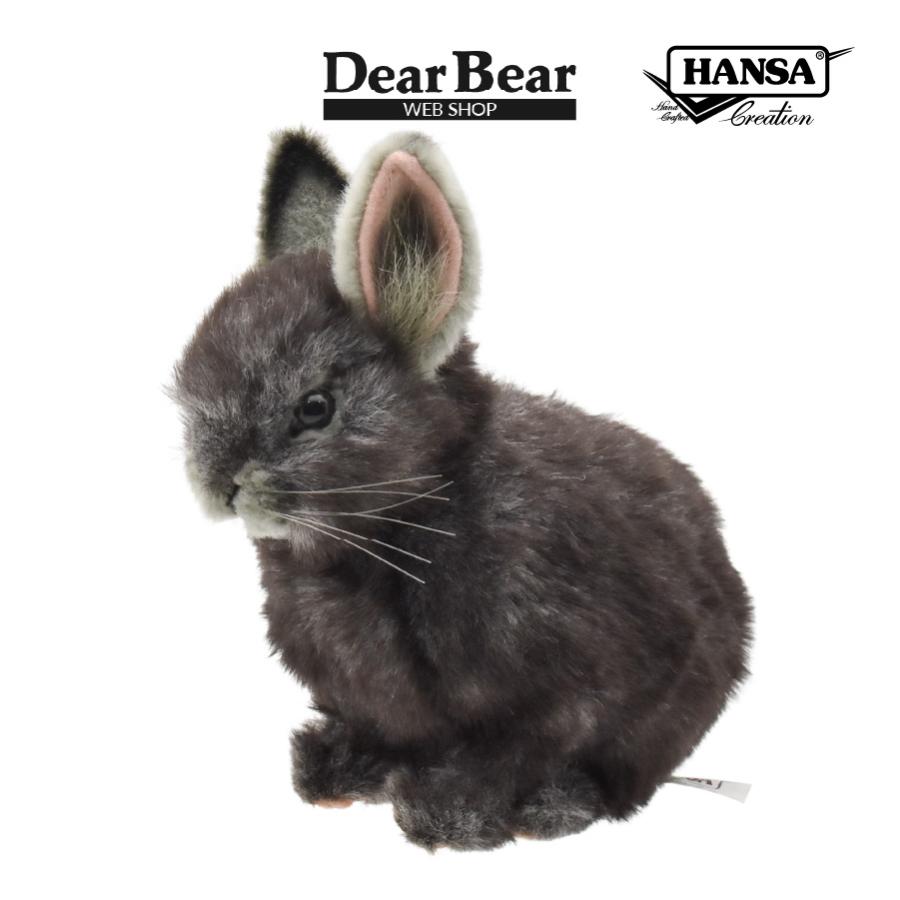 HANSA BH8129 ピグミーウサギ グレー ぴぐみーうさぎ 兎 ぬいぐるみ