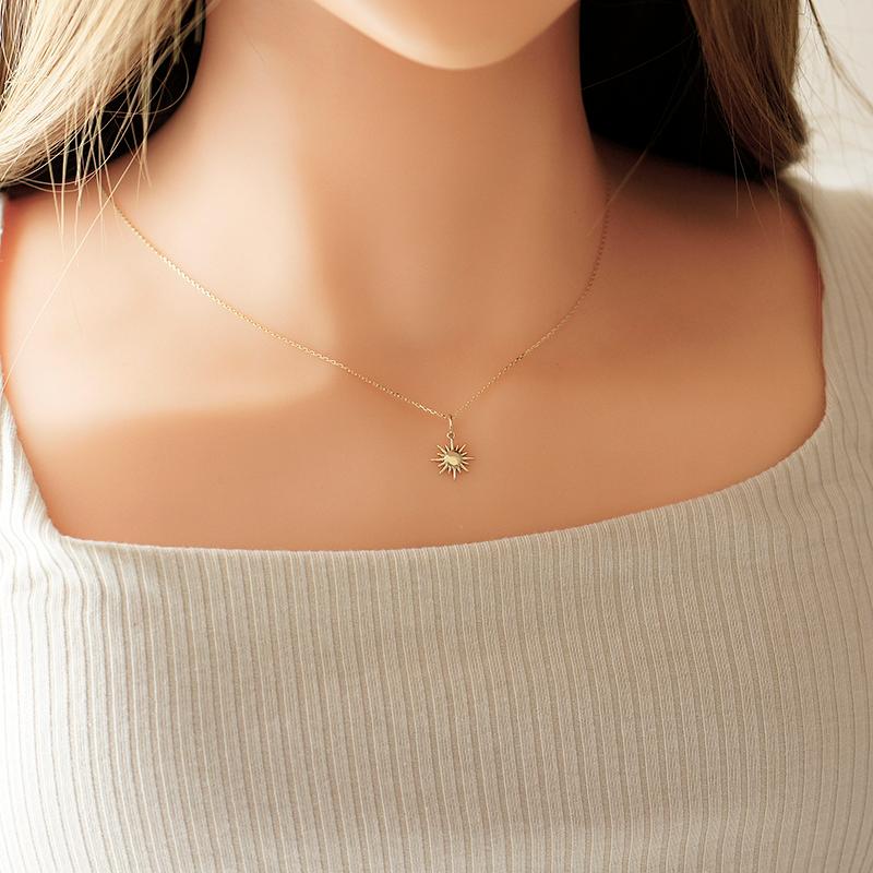 k18 ゴールド ネックレス ペンダントトップ 太陽 サンチャーム 18金