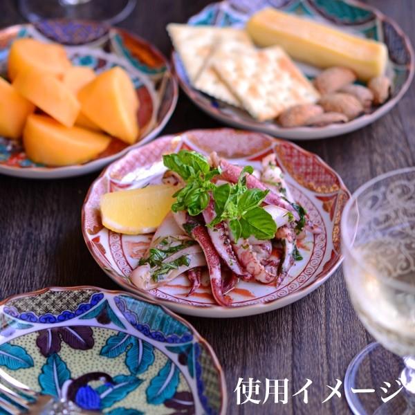 九谷焼 皿揃 時代絵 4.5号 5枚セット ( 時代絵 退職祝い 定年 海外への