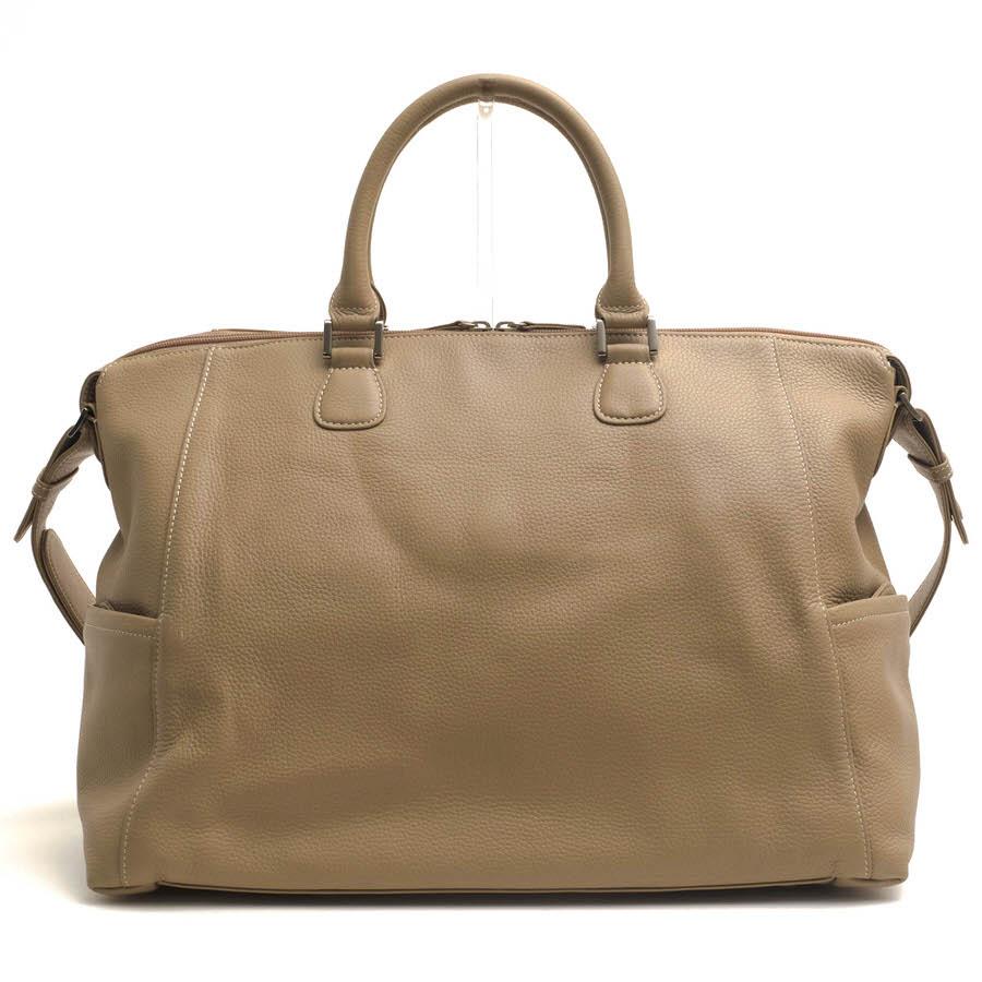 Kitamura（キタムラ） ボストンバッグ 牛革 サイドポケット付き 2WAY