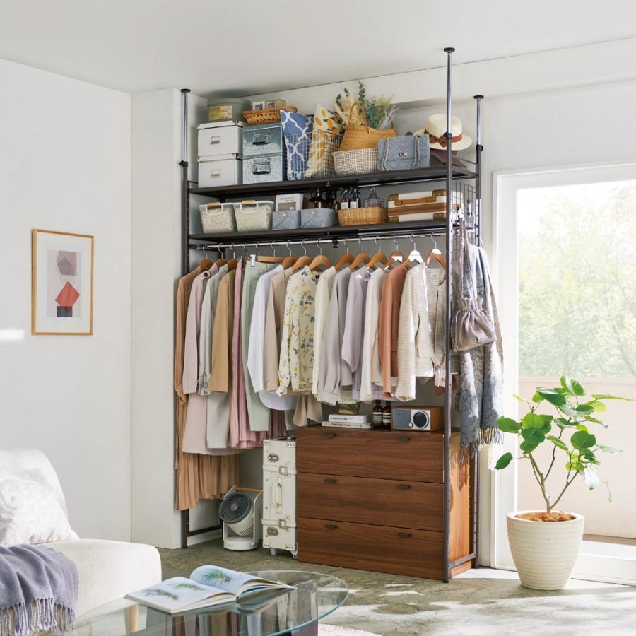 dinos（ディノス） 頑丈フレキシブル伸縮ラック 幅103-160cm 本棚