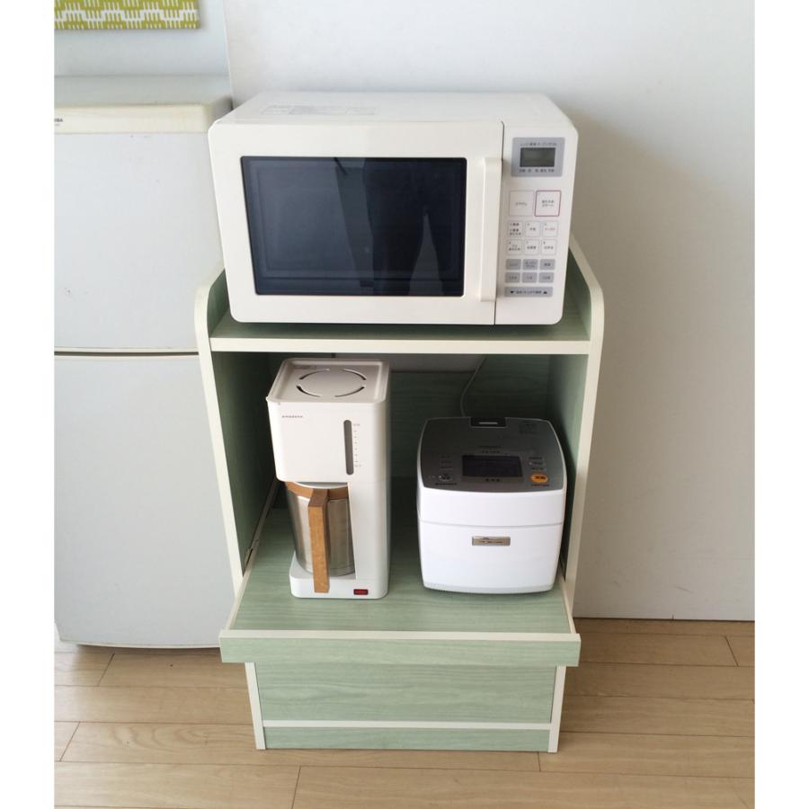 dinos（ディノス） キッチン収納ミニ食器棚シリーズ レンジ台小（高さ