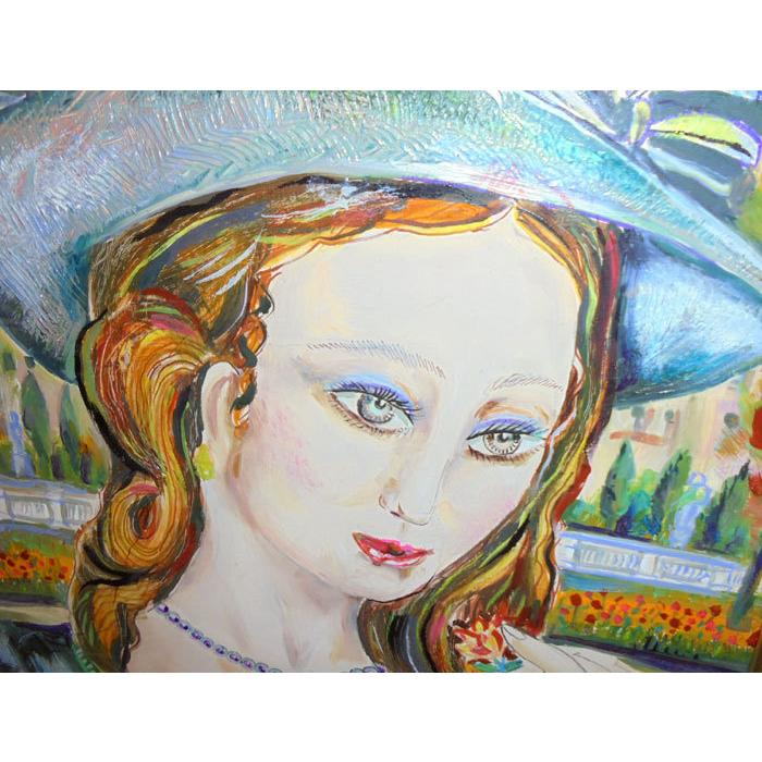 絵画 油絵 小澤勇寿郎 作 パリの女 6号サイズ インテリア 定価120000円