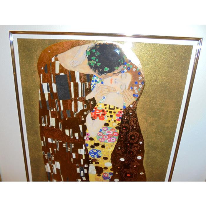 クリムト 接吻(ザ・キス) シルクスクリーン版画 リビング インテリア