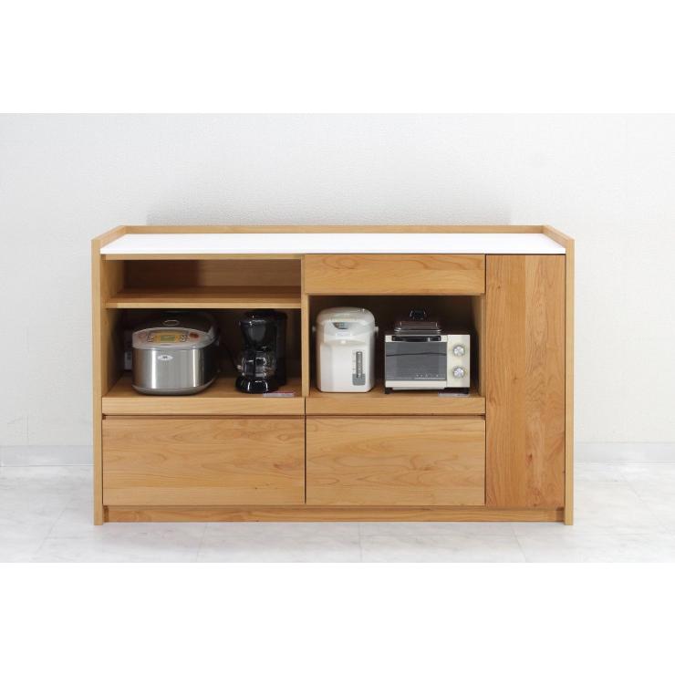 キッチンカウンター 完成品 間仕切り 幅144cm 木製 アルダー 北欧風