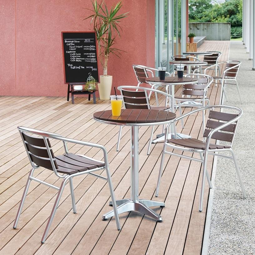 屋外用 アルミ アームチェア ガーデンエクステリア 椅子 AL-P53AC