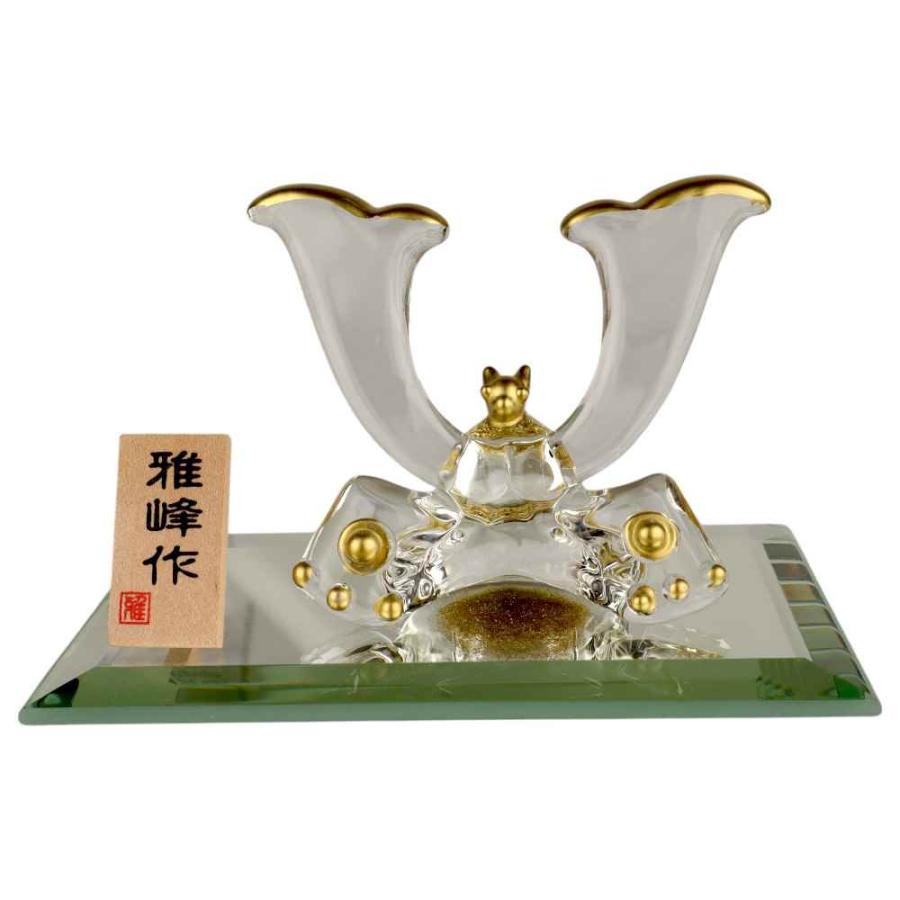 五月人形 コンパクト ガラス 兜 かぶと/ クリスタル兜 /こどもの日