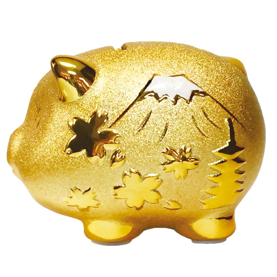 豚 ゴールド 金運 貯金箱/ ジャパン金ブタ貯金箱 /インテリア 開運