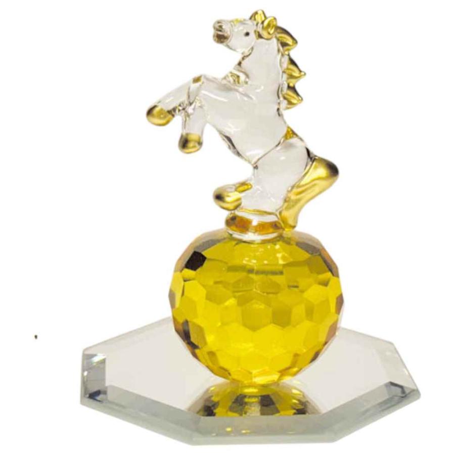 干支 午 置物 馬 うま 2026年/ 風水クリスタル 福午（跳ね馬） /粗品