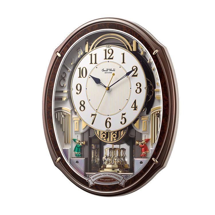 スモールワールド からくり時計 リズム時計 電波掛時計 掛け時計