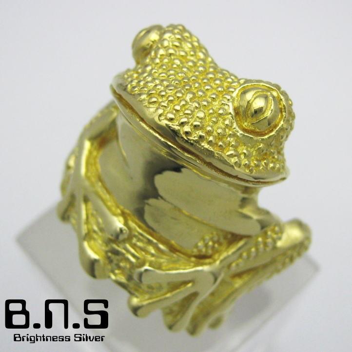 カエルの指輪 ゴールドフロッグリング ブラス 真鍮 (かえる 蛙