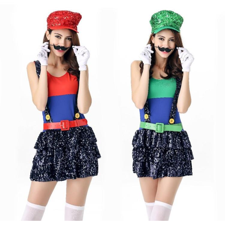 コスプレ マリオ ルイージ レディース ハロウィン 仮装 コスチューム