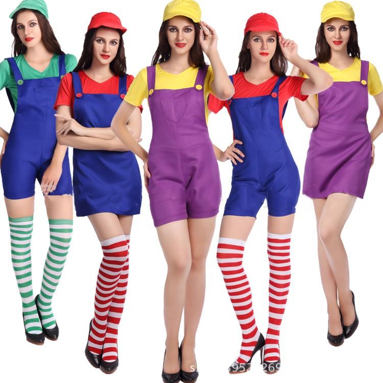 コスプレ マリオ ルイージ レディース ハロウィン 仮装 コスチューム