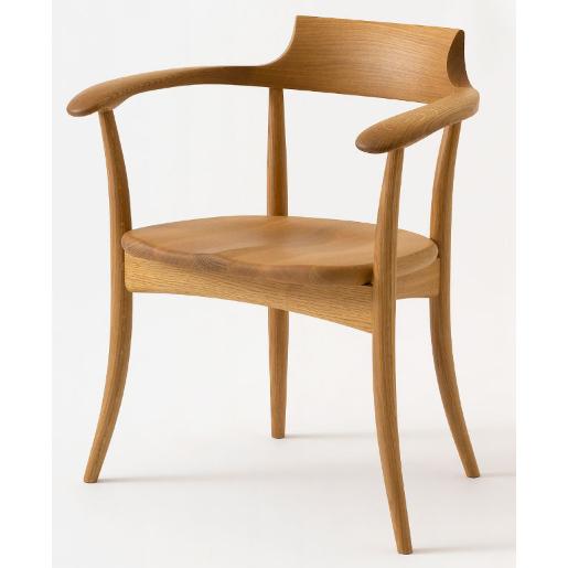 飛騨産業 HIDA SG261A クレセントアームチェア板座 肘付き 食堂椅子