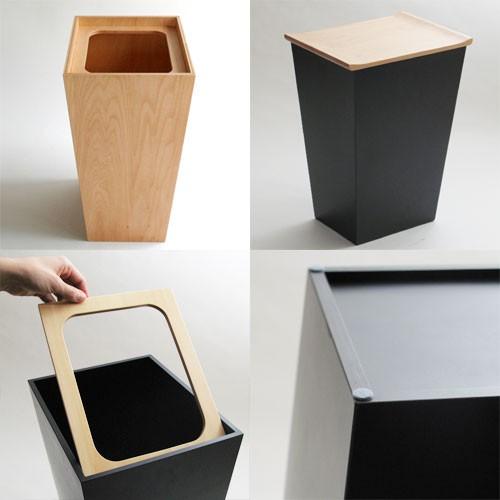 ダストボックス スツール 木製 Eau TRASH BOX STOOL ゴミ箱 ふた付き