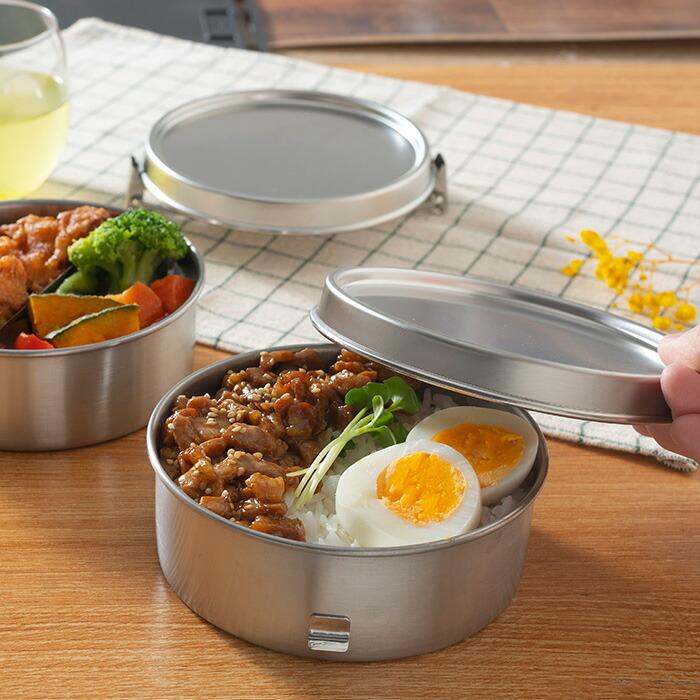 工房アイザワ 丸型ランチボックス 2段 弁当箱 女子 大人 日本製 400ml