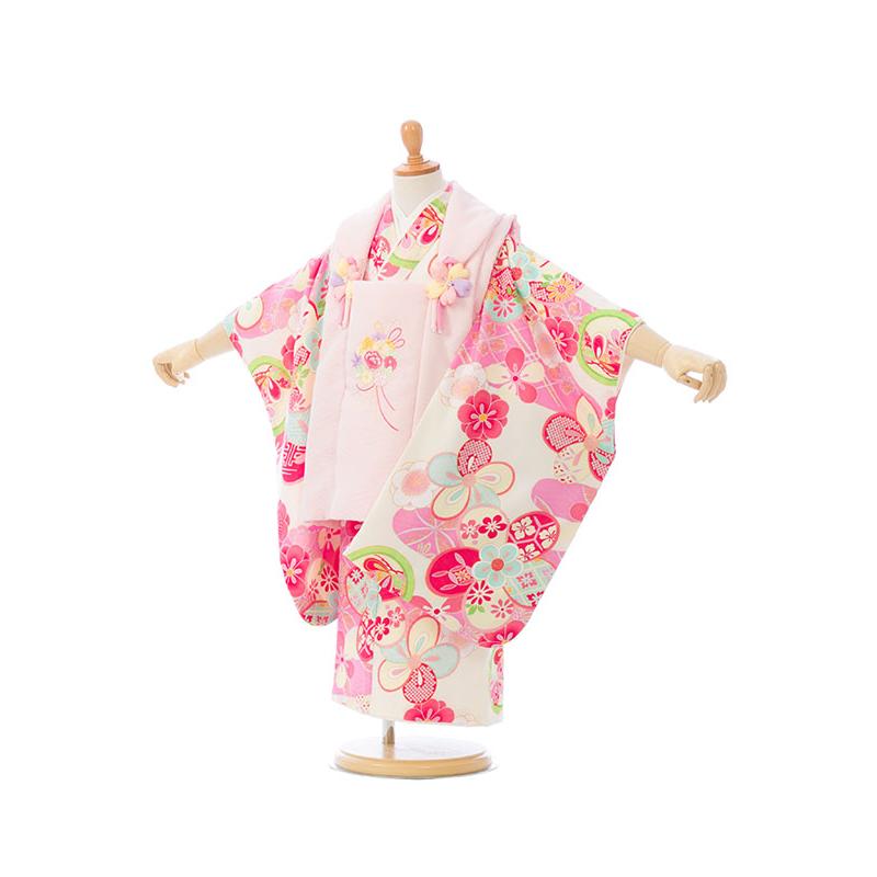 式部浪漫|被布セット|七五三着物3歳 女の子|(被布)フルセット(ピンク系