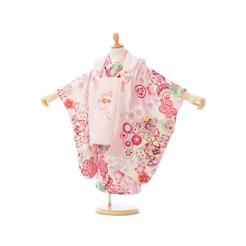 式部浪漫|被布セット|七五三着物3歳 女の子|(被布)フルセット(ピンク系