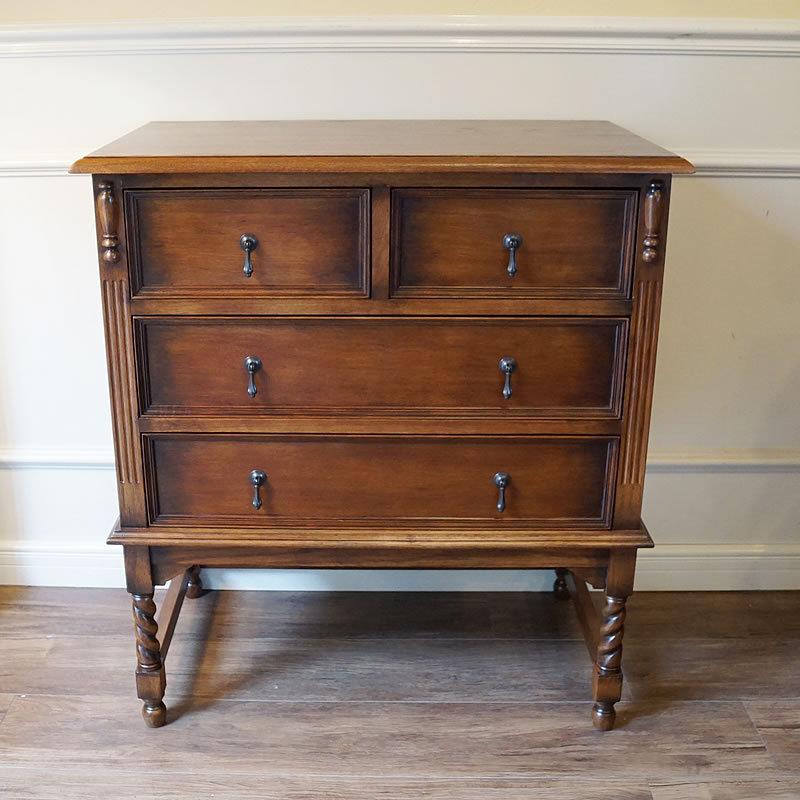 アンティーク家具 リプロダクト 3段 チェスト 4引出し 木製 送料無料