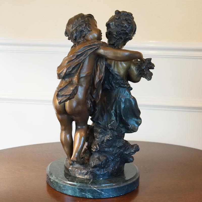 アンティーク ブロンズ像 置物 Auguste Moreau オーギュスト モロー作