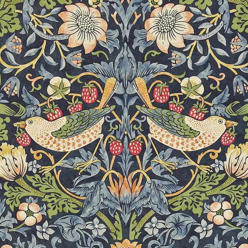 ウィリアムモリス 壁紙 「 いちご泥棒 Strawberry Thief 」 おしゃれ