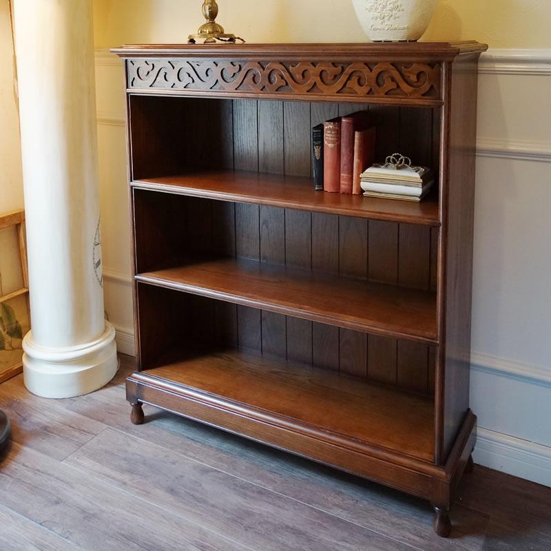 アンティーク家具 リプロダクト 3段 ブックシェルフ オープンシェルフ