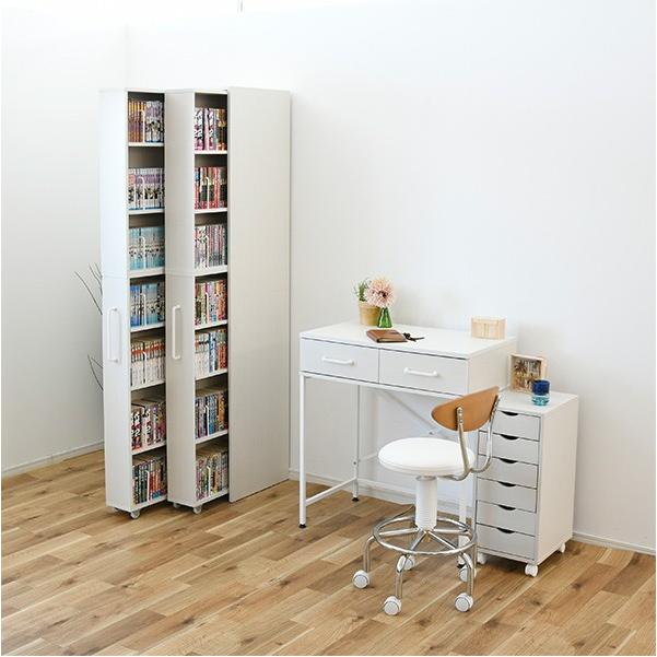 山善（YAMAZEN） 本棚 すきま収納 本棚 2列 幅37 スライド本棚