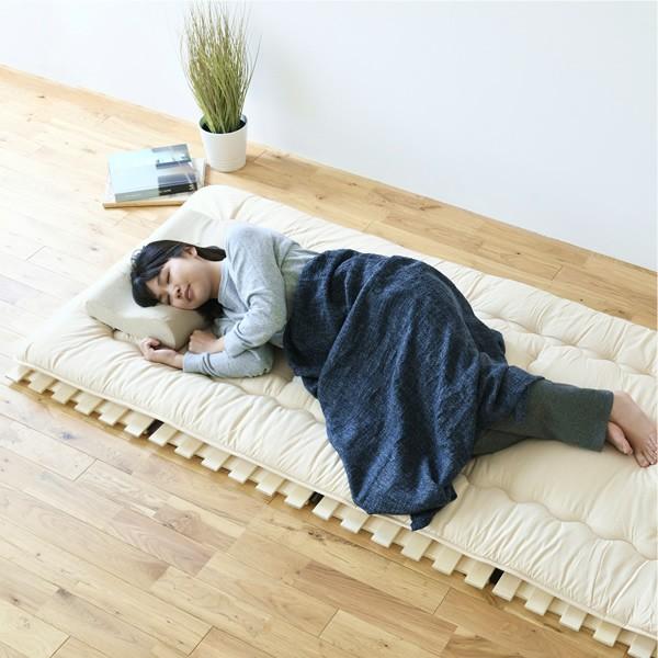 山善（YAMAZEN） すのこベッド シングル 4つ折り すのこ 折りたたみ