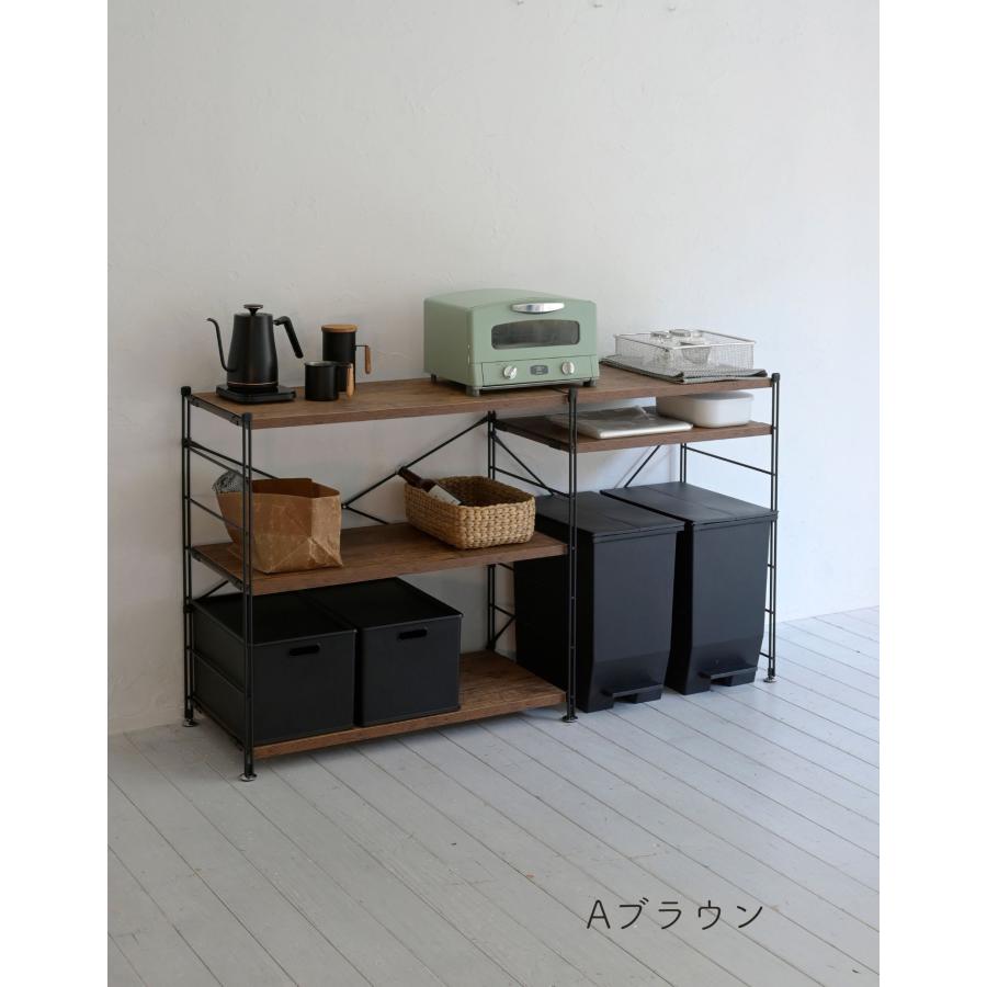 山善（YAMAZEN） ラック 棚 木製棚板 3段 幅85.5 奥行き41.5 高さ85cm