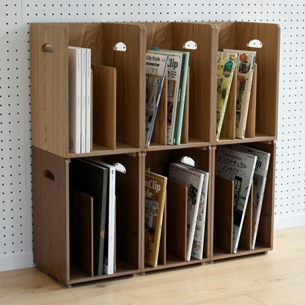 山善（YAMAZEN） 木製 ブックスタンド 2個組 完成品 スタッキング 同色