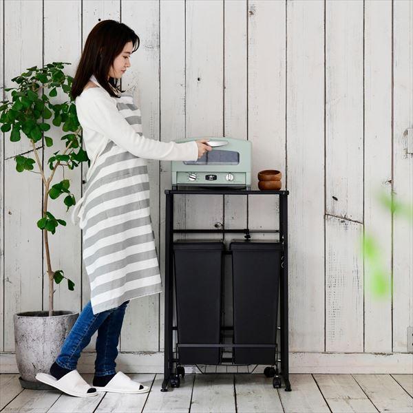 山善（YAMAZEN） ゴミ箱上ラック 幅40 幅55 奥行45.5 高さ85 cm 伸縮式