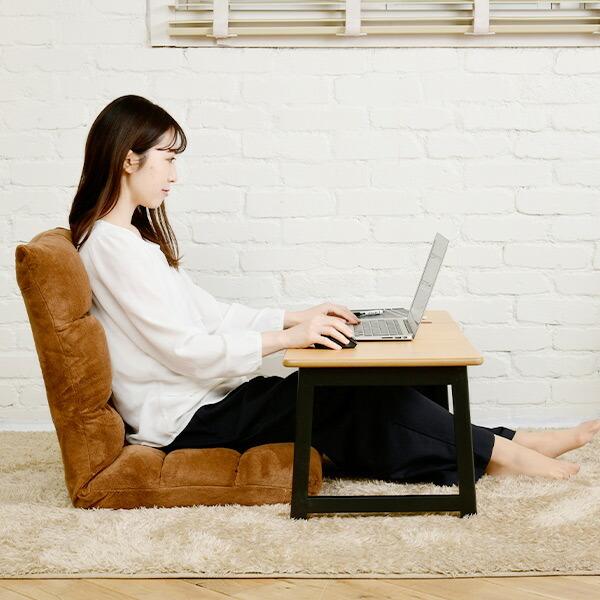 山善（YAMAZEN） 折りたたみローデスク 幅90 奥行40タイプ SP2457DR