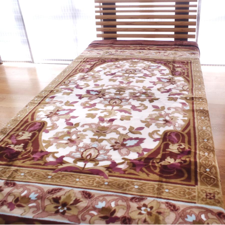 西川（nishikawa） ダブル毛布 アクリルニューマイヤー 軽量 ブラウン