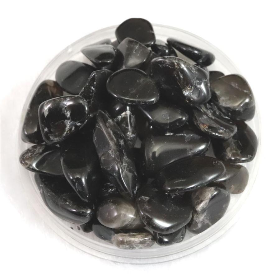 チベット産天然モリオン水晶 黒水晶 さざれ (穴なしチップ) 約100g