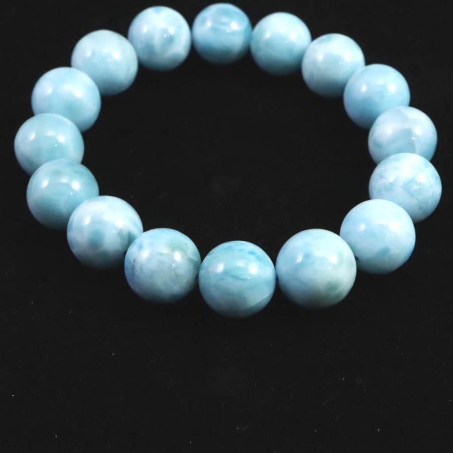 ラリマー 4Aグレード 12mm玉ブレスレット 44.8g 【榎本通商56289