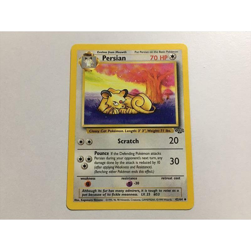 U184【ポケモン カード】 英語版 海外 Persian ペルシアン 42/64 旧